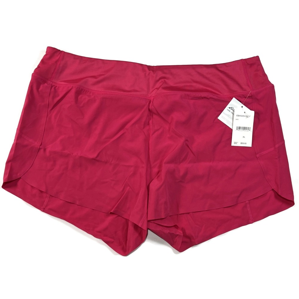 Eddie Bauer Performance Shorts Womens XL Lava Pink Stretch NWT Running Yoga $55